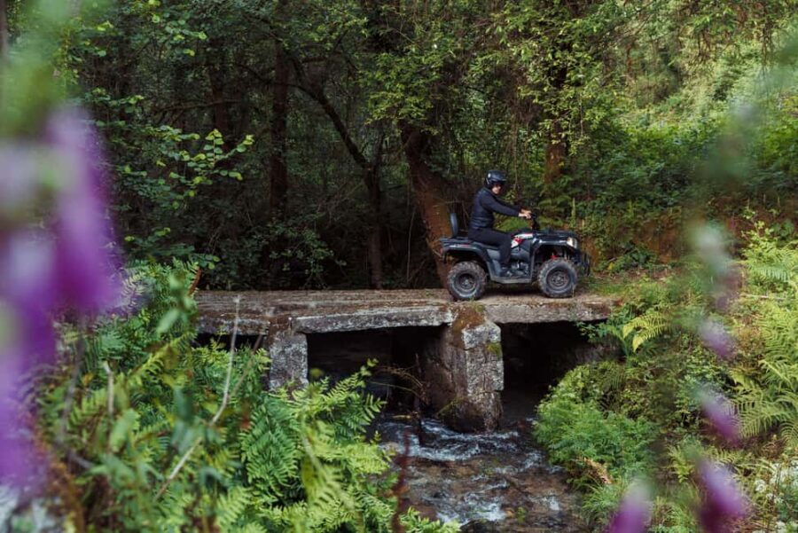 1h Quad Tour • Arcos de Valdevez • Peneda Gerês - Route Snapshot: Forest Paths, River Edges, Farmland Green, and Medieval Bridges