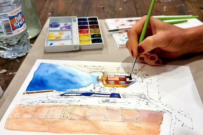 Create Watercolour With Hugo do Lago in Porto - The actual class: what you learn in two focused hours