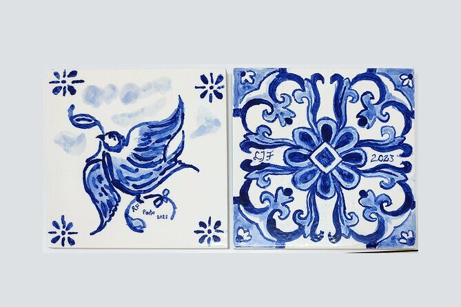 Porto Tile Painting Workshop in artist studio - Two Tile Styles: Kiln-Fired Azulejo vs Acrylic Take-Home