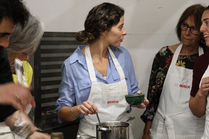 Workshop Cook & Taste Portugal in Porto - Setting up: tools, apron, and a kitchen that actually moves